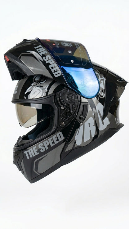 Casco HRO avatible Negro con gris