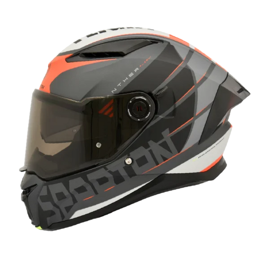 CASCO SPARTAN Panther Flight Negro Rojo