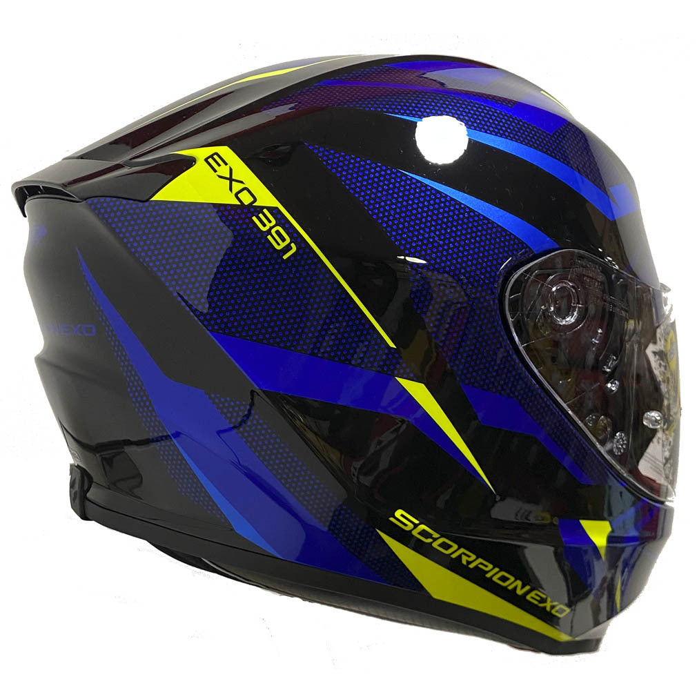 CASCO SCORPION EXO 391 AZUL BRILLO