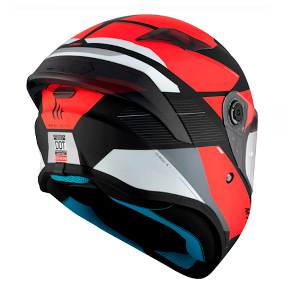 CASCO MT TARGO S NEGRO ROJO MATE