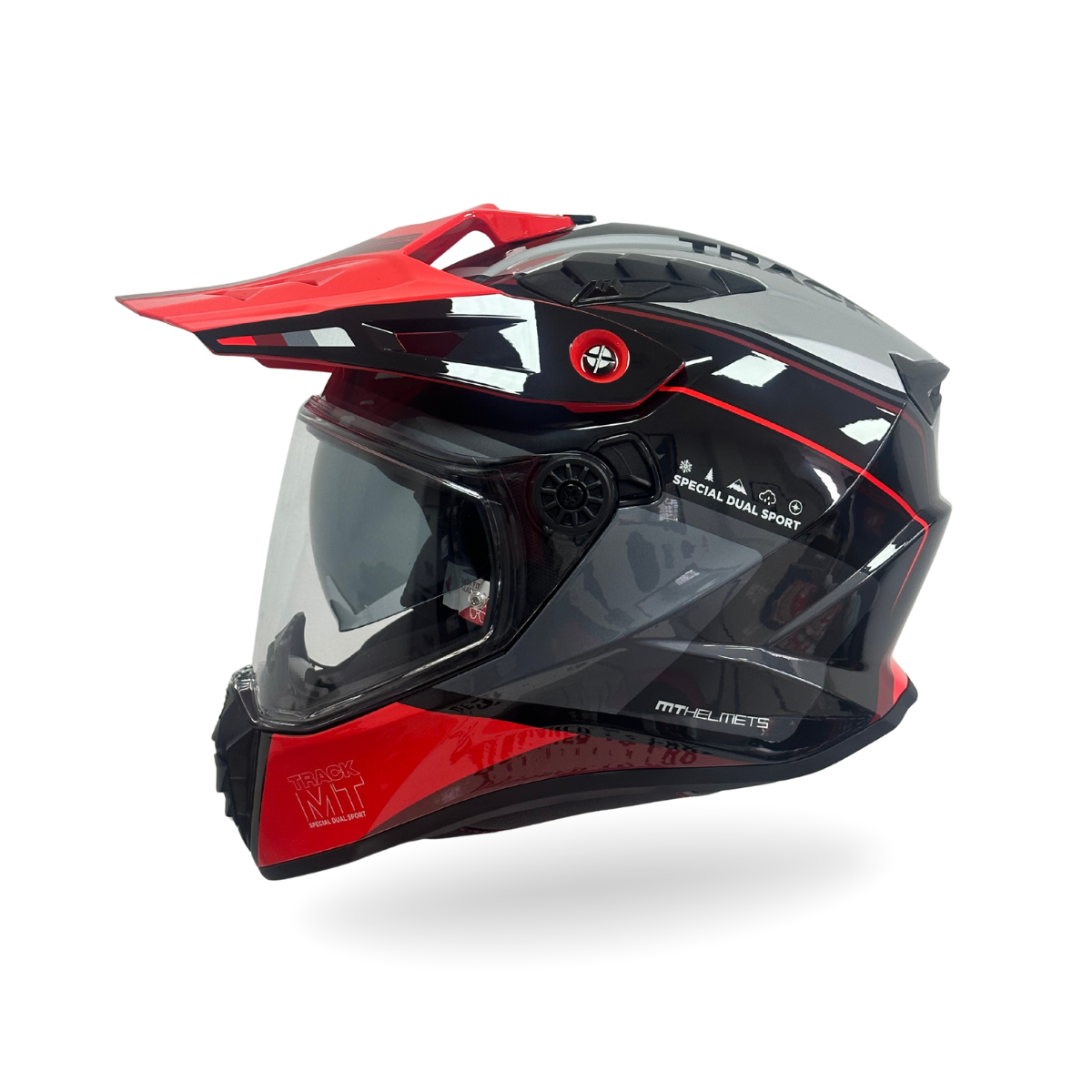 CASCO MT TRACK SV / ARIES B5 ROJO BRILLO