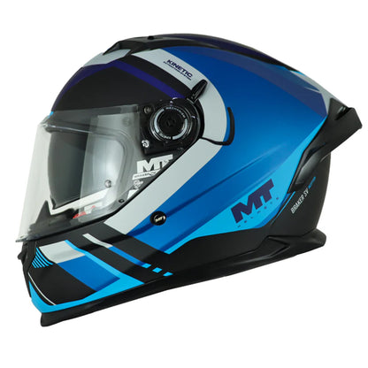 Casco Mt Braker Sv Inception B7 Azul Negro Mate y Brillo
