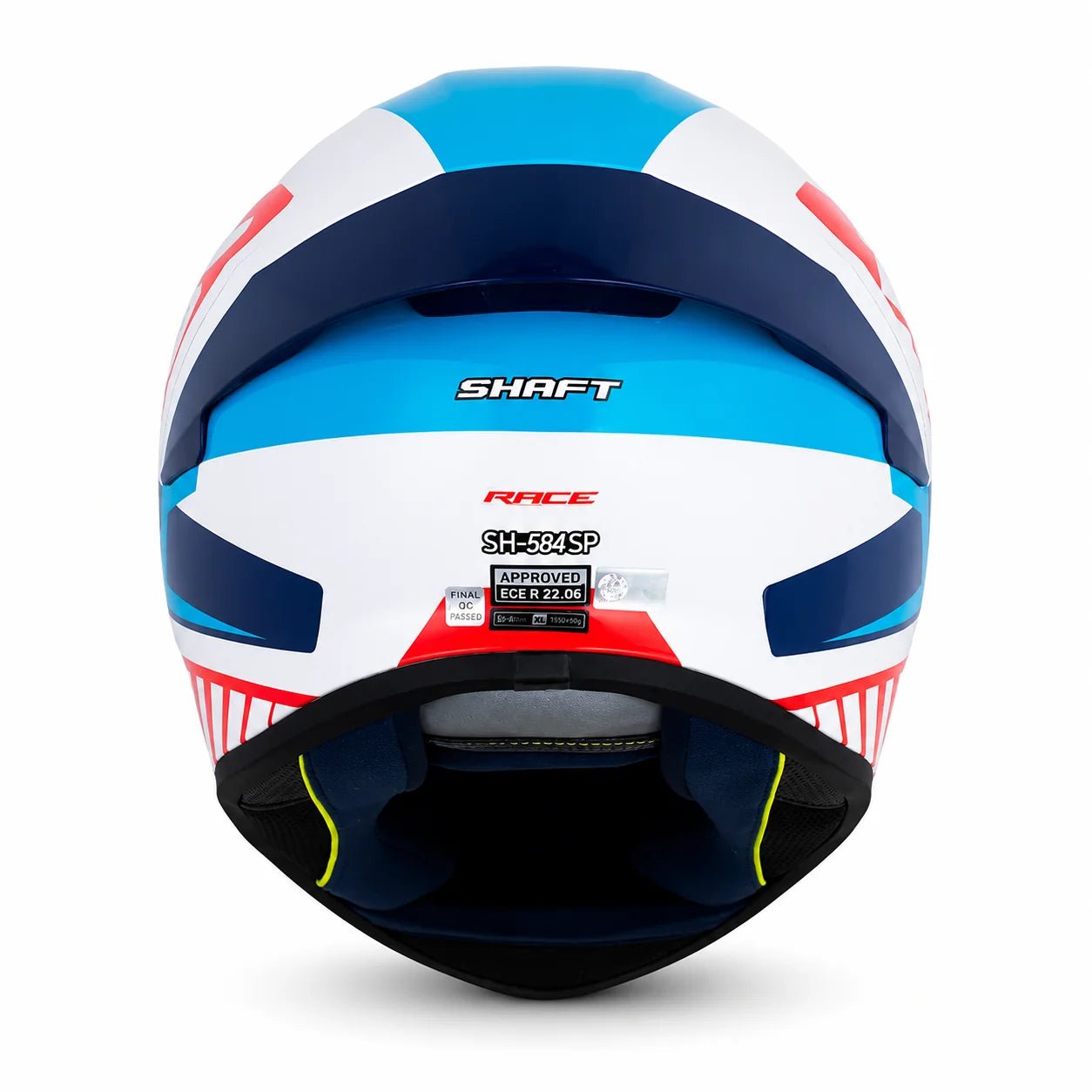 CASCO SHAFT 584 BLANCO CON ROJO Y AZUL