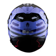 Casco Spartan HAWK SV Negro Brillo con morado