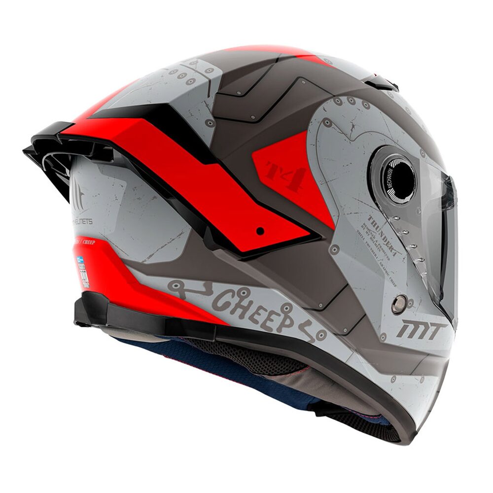 Casco MT Helmets Casco Integral Thunder 4 SV  Cheep  Rojo Mate + Pinlock + Visor de Color