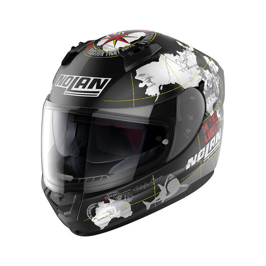 CASCO NOLAN N60-6 Checa Flat Black 49 Incluye dos visores!
