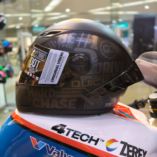 CASCO INTEGRAL ICH 501SP RIDABYTE NEGRO DORADO MATE