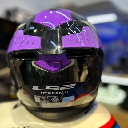 CASCO LS2 FF-808 STREAM II NEGRO MORADO BRILLANTE