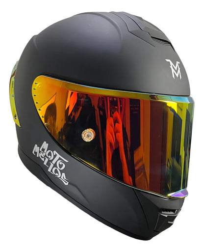 Casco Integral Moto Mellos Dorado Mm 909 Sp Mate Urbano