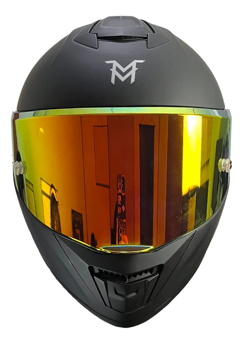 Casco Integral Moto Mellos Dorado Mm 909 Sp Mate Urbano