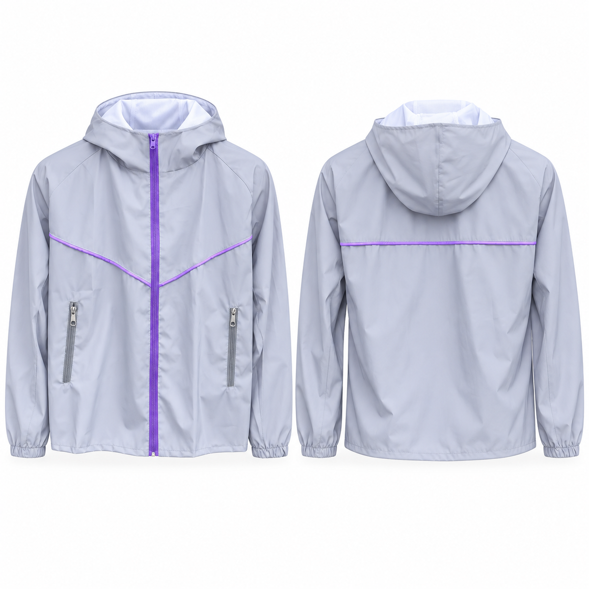 Chaqueta rompevientos con morado