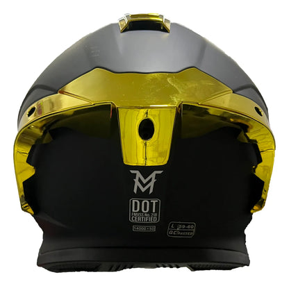 Moto Mellos Casco Integral Mm 667 Solid Dorado Visor Iridium