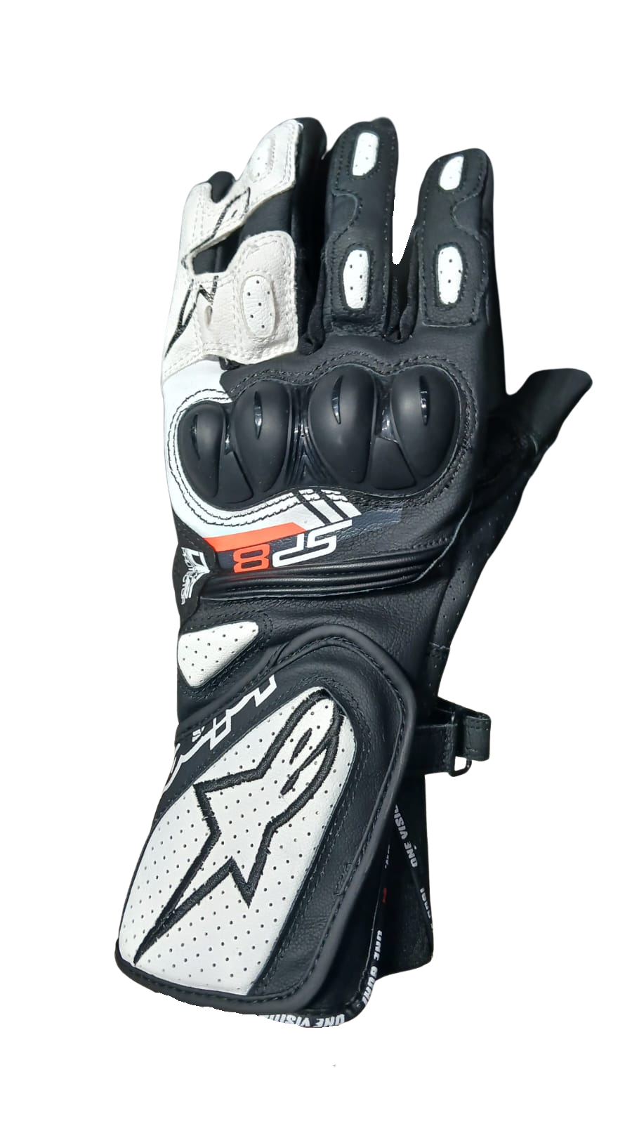 Guantes ALPINESTAR SP8 V3 Negros con Blanco
