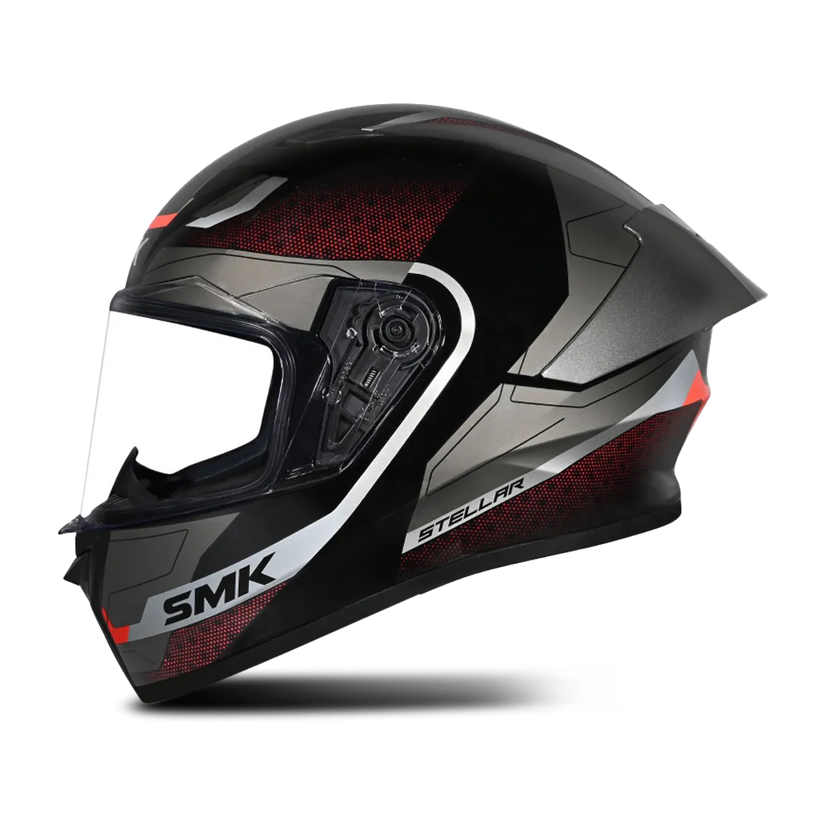 CASCO SMK STELLAR GRIS CON ROJO