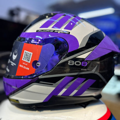 CASCO LS2 FF-808 STREAM II NEGRO MORADO BRILLANTE