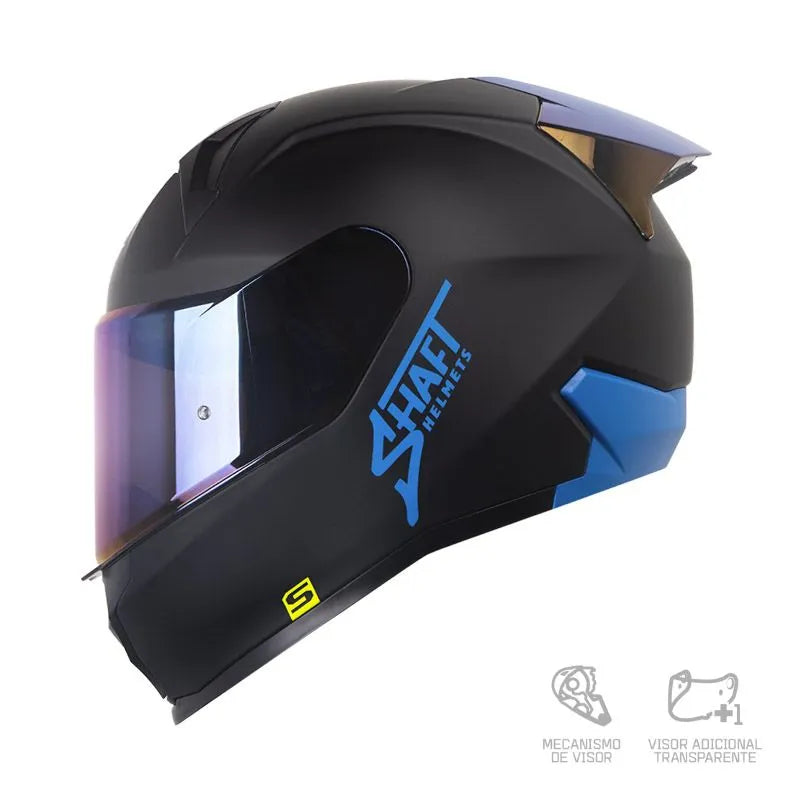 CASCO SHAFT SH-560 EVO SOLID Negro - Azul