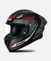 CASCO SMK STELLAR GRIS CON ROJO