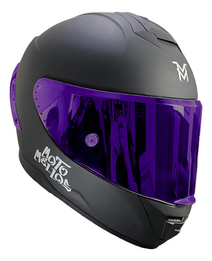 Casco Integral Moto Mellos Morado Mm 909 Sp Mate Urbano