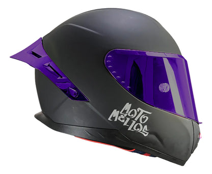 Casco Integral Moto Mellos Morado Mm 909 Sp Mate Urbano