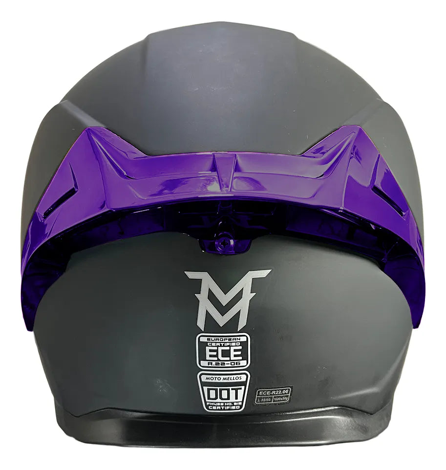 Casco Integral Moto Mellos Morado Mm 909 Sp Mate Urbano