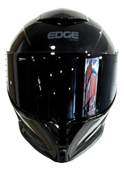 Casco Edge Shanghai Solido Negro Brillante