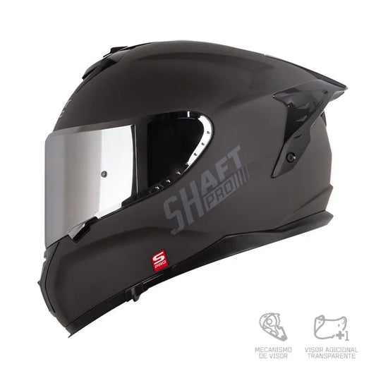 Casco SHAFT PRO SHPRO 610 DV EVO Solid Negro-Gris