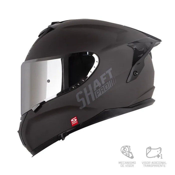 Casco SHAFT PRO SHPRO 610 DV EVO Solid Negro-Gris