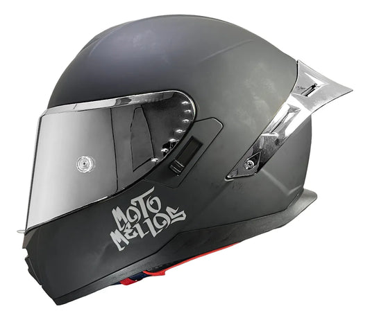 Casco Integral Moto Mellos Plateado Mm 909 Sp Mate Urbano