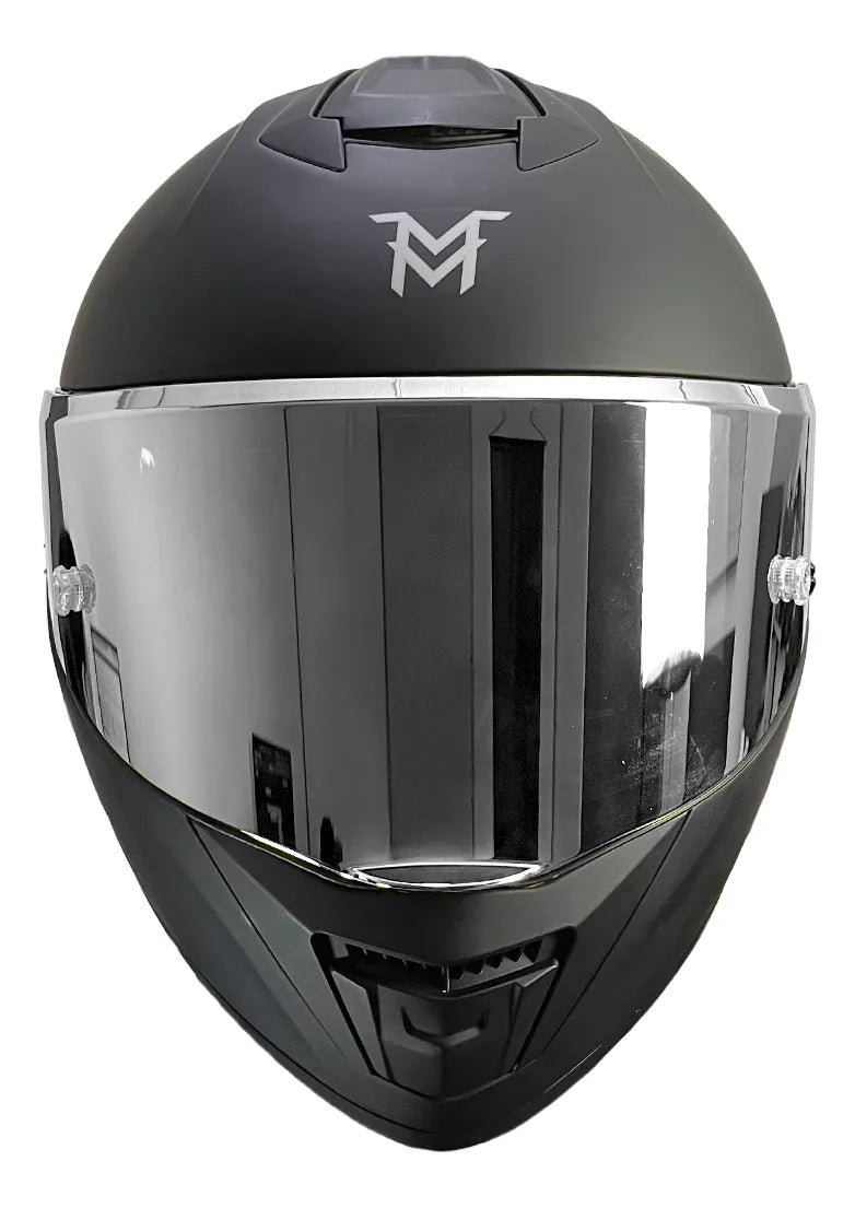 Casco Integral Moto Mellos Plateado Mm 909 Sp Mate Urbano