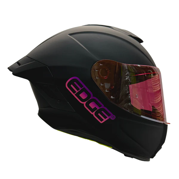 Casco Edge Shanghai Solido Negro-rosa mate