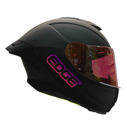 Casco Edge Shanghai Solido Negro-rosa mate