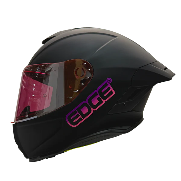 Casco Edge Shanghai Solido Negro-rosa mate