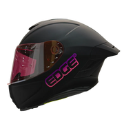 Casco Edge Shanghai Solido Negro-rosa mate