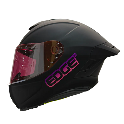 Casco Edge Shanghai Solido Negro-rosa mate