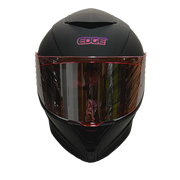 Casco Edge Shanghai Solido Negro-rosa mate