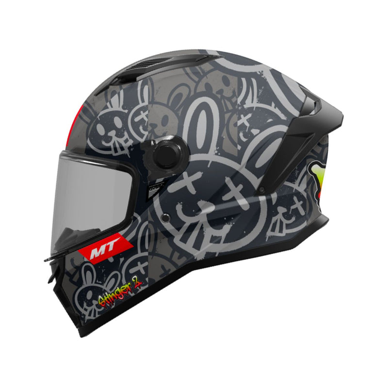 CASCO MY STINGER 2 RAM F1 NEGRO MATE !!2 VISORES!!