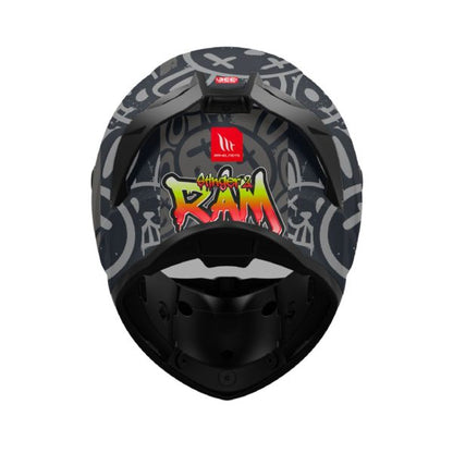 CASCO MY STINGER 2 RAM F1 NEGRO MATE !!2 VISORES!!