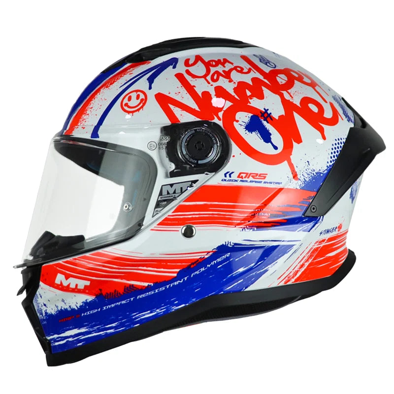 Casco Mt Stinger 2 Rocket A7 Azul Blanco Rojo