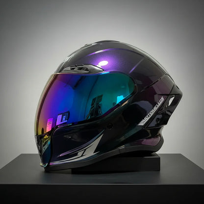 Moto Mellos Casco Integral Mm 667 Solid Camaleon Visor Iridium
