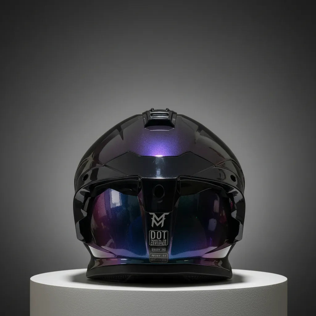 Moto Mellos Casco Integral Mm 667 Solid Camaleon Visor Iridium