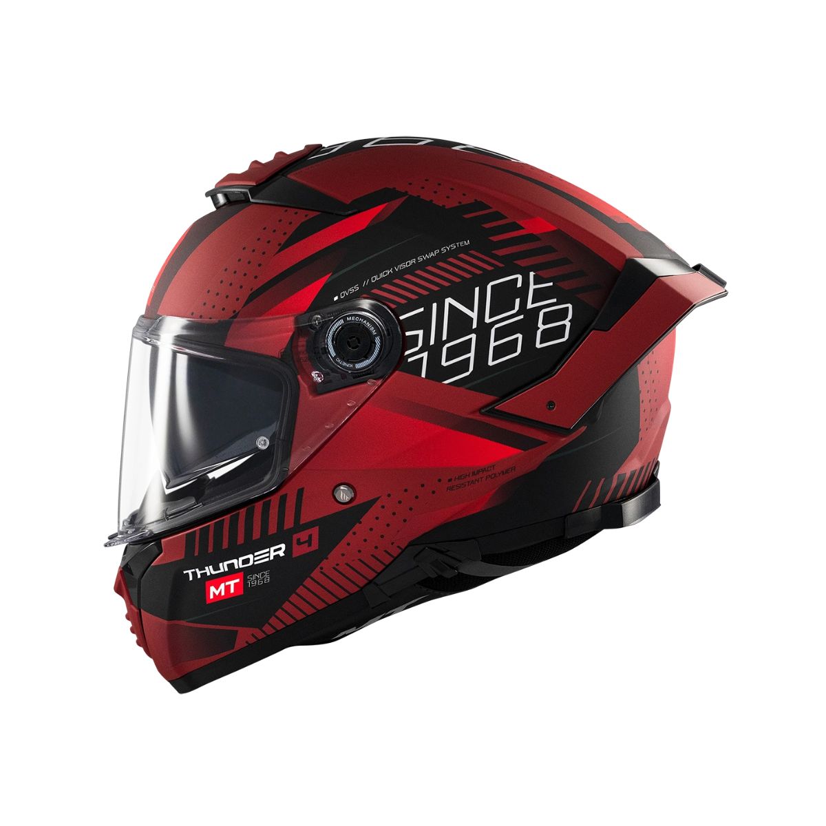 CASCO MT THUNDER 4 SV ROJO MATE