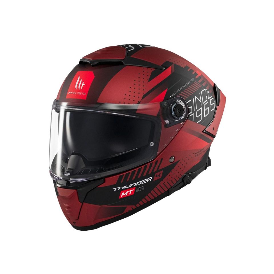 CASCO MT THUNDER 4 SV ROJO MATE