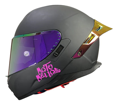 Casco Integral Moto Mellos Fucsia Mm 909 Sp Mate Urbano