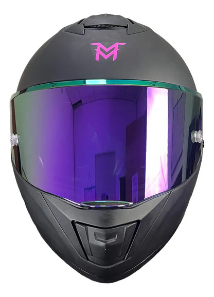 Casco Integral Moto Mellos Fucsia Mm 909 Sp Mate Urbano