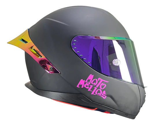 Casco Integral Moto Mellos Fucsia Mm 909 Sp Mate Urbano