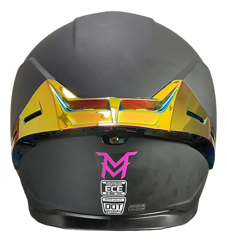 Casco Integral Moto Mellos Fucsia Mm 909 Sp Mate Urbano
